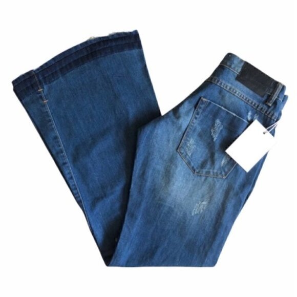 One Teaspoon Free People Jeans 22 XXS NWT Westender Flare Festival Boho Travel - Picture 4 of 15